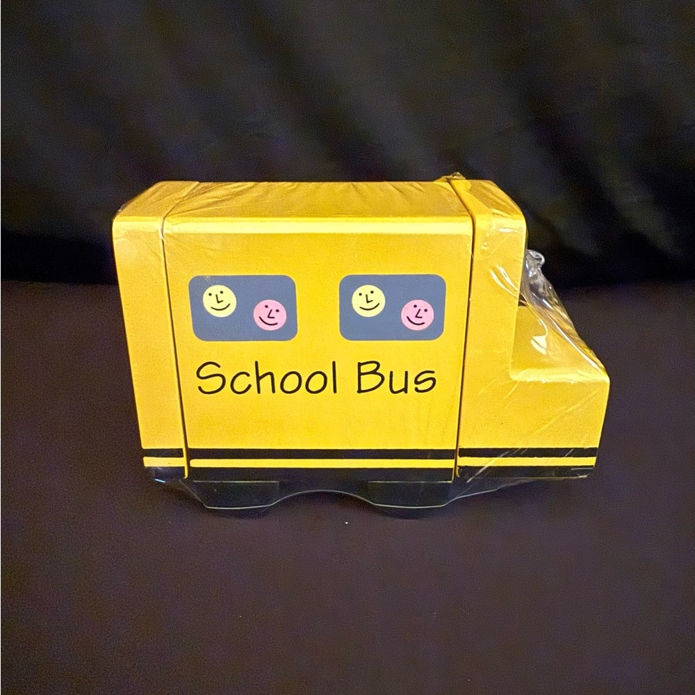 Evergreen Quotations Inc. Wooden School Bus Desk Calendar New In Packaging